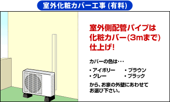 室外化粧カバー取付工事費 | サイトウ 設備