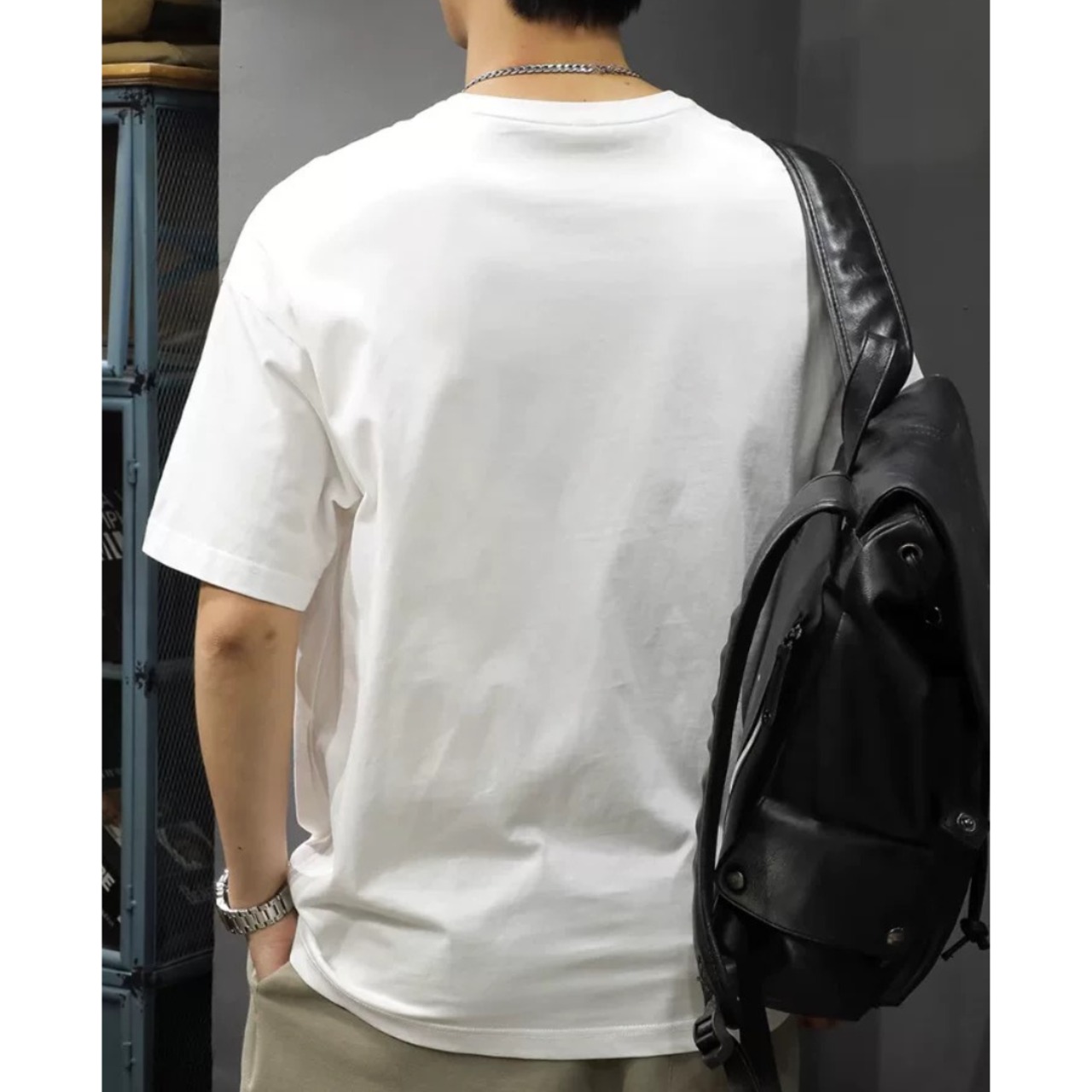 Embossed Oversized Short T-Shirt ◇2color H0221