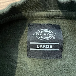 【Dickies】ロゴ プリント スウェット トレーナー アースカラー Lサイズ ディッキーズ us古着 アメリカ古着