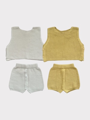 waffle button vest set up