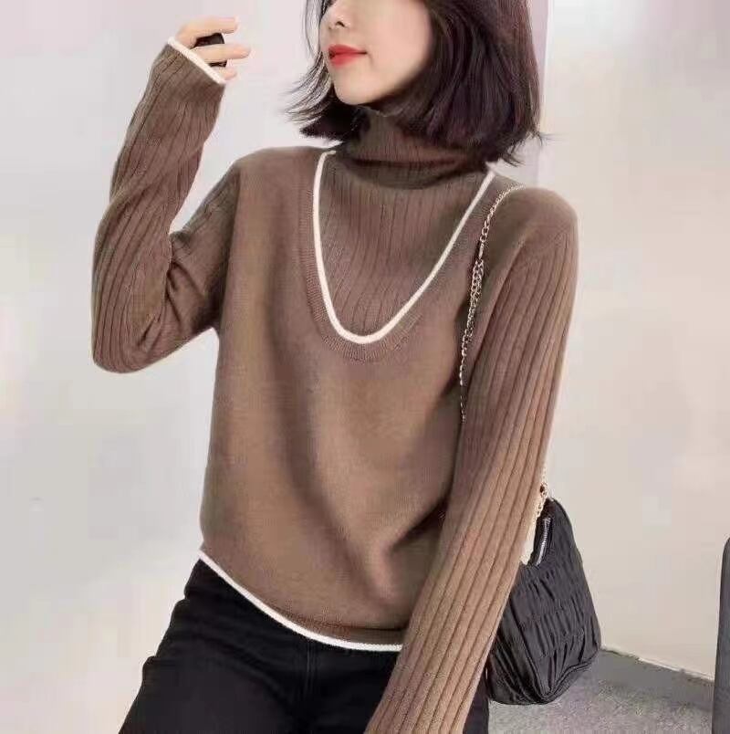 レイヤード風　ライン入りニット　AJ111-Y892