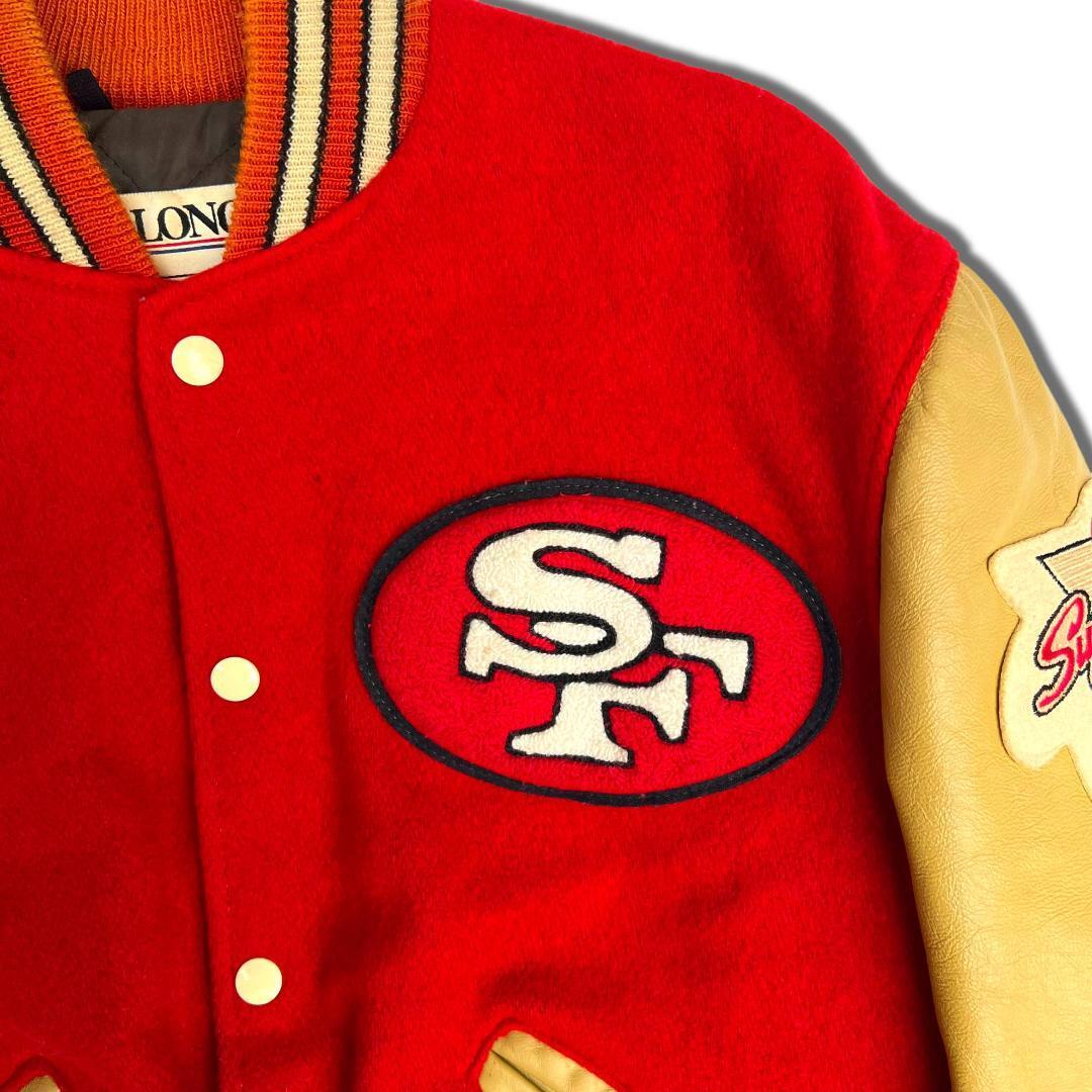 80s 90s NFL 49ers ウール スタジアムジャケット スタジャン