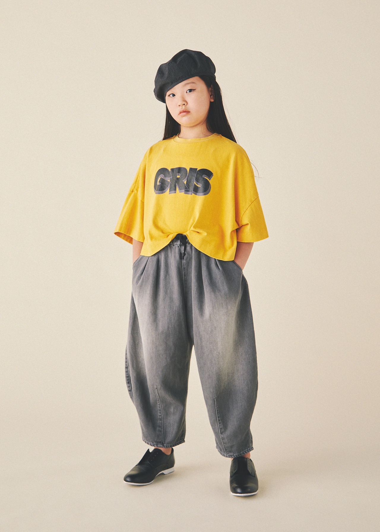 〈 GRIS 24SS 〉 Wide T Shirt "Tシャツ" / Yellow / size M