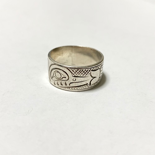 First Nations Engraved Silver Ring ①