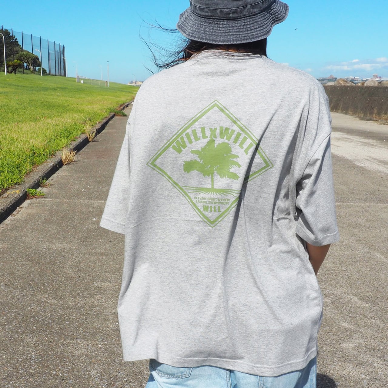 WillxWill WILLLAND Big Silhouette T-shirts Gray