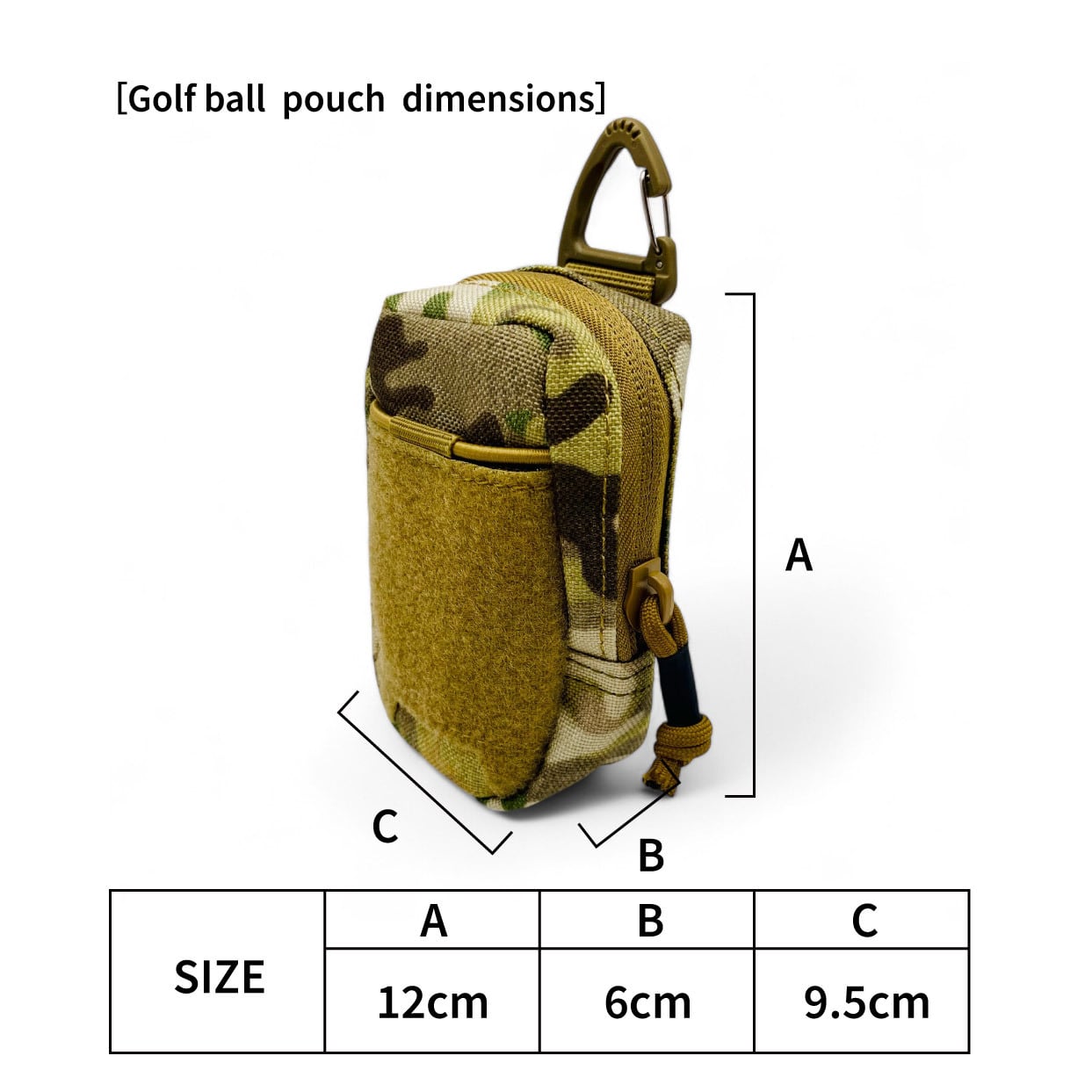 ＃MILITARY / モデル名：ミリタリー　ゴルフボールポーチmidサイズ（カモフラ）