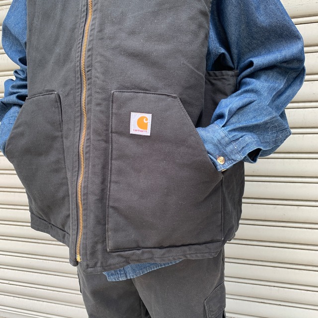 carhartt カーハート ダックワークベスト V01-BLK ブラック XL