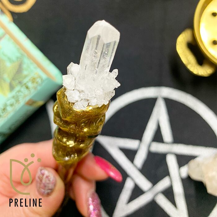 変容の マジックワンド ヒーリング ワンド 杖 アンデシン インディゴ