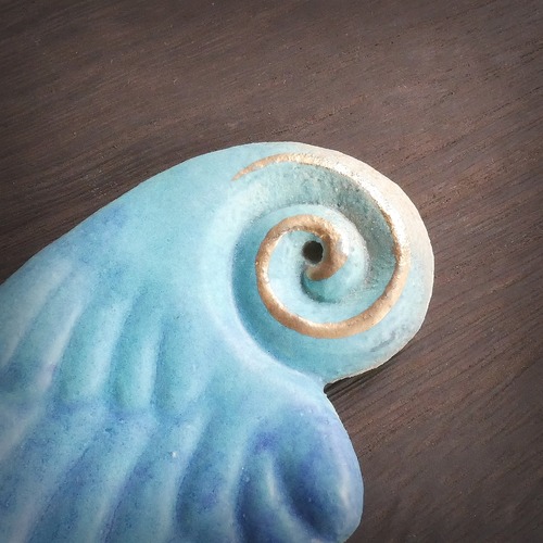 青色の大きな翼 お香立て no.28