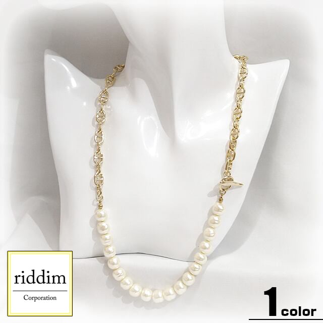 パール　ネックレス　アシンメトリー GB0126/AC12 : Asymmetry Pearl Necklace / アシンメトリーパール