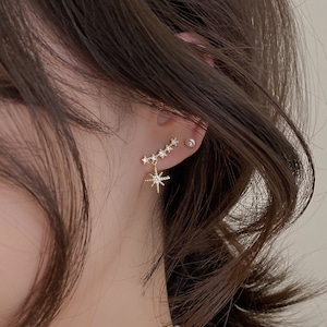 silver925 star line pierce / earring