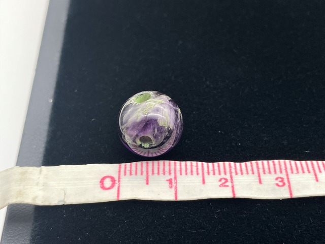 ハンドメイド3つ穴ビーズ素材セット（アメジスト）