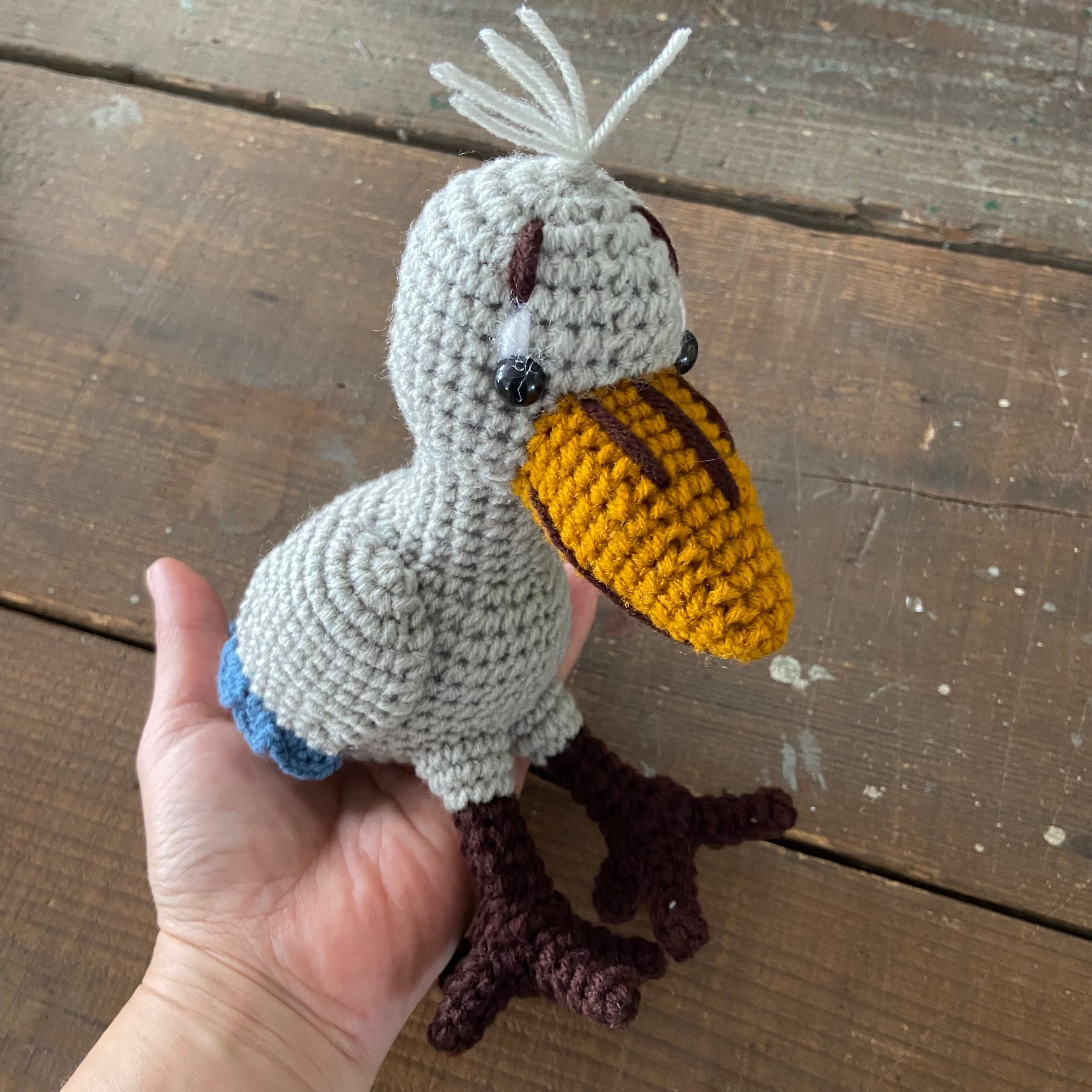 オリジナル 大きなハシビロコウ 編みぐるみ ぬいぐるみ | orb