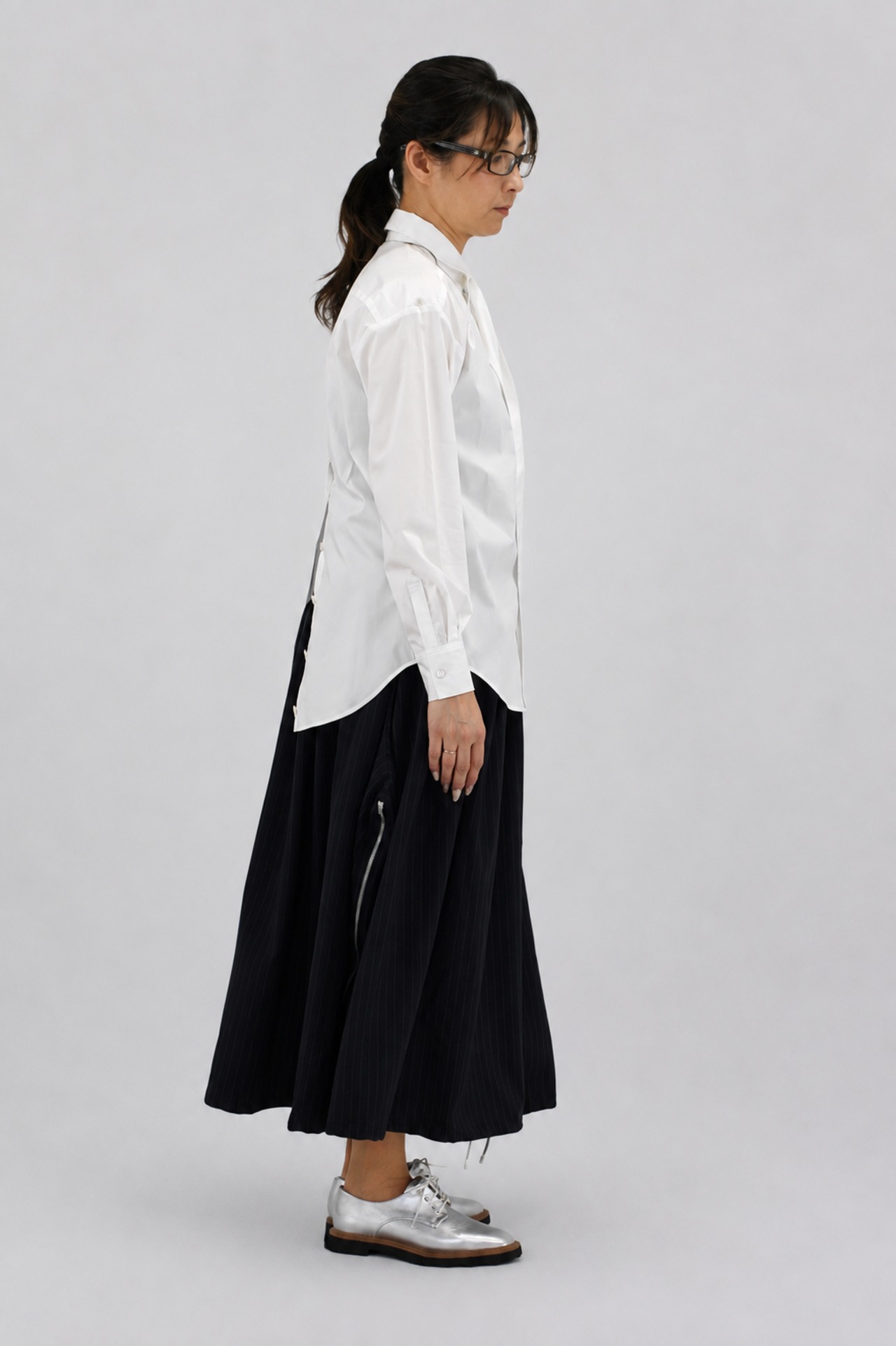 【CHIDORI】コンバーチブルカラーシャツ / OFF WHITE（CH2603-005）