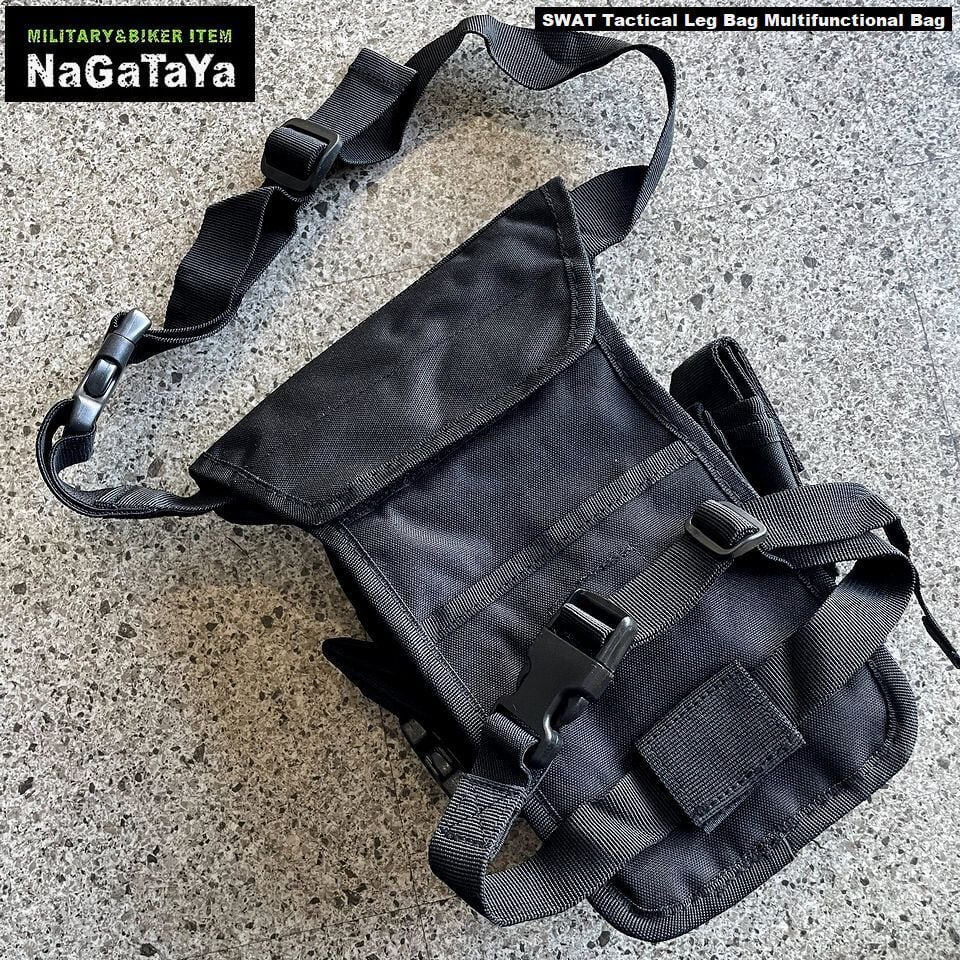 特殊部隊SWAT スワットワッペン付 タクティカル レッグバッグ