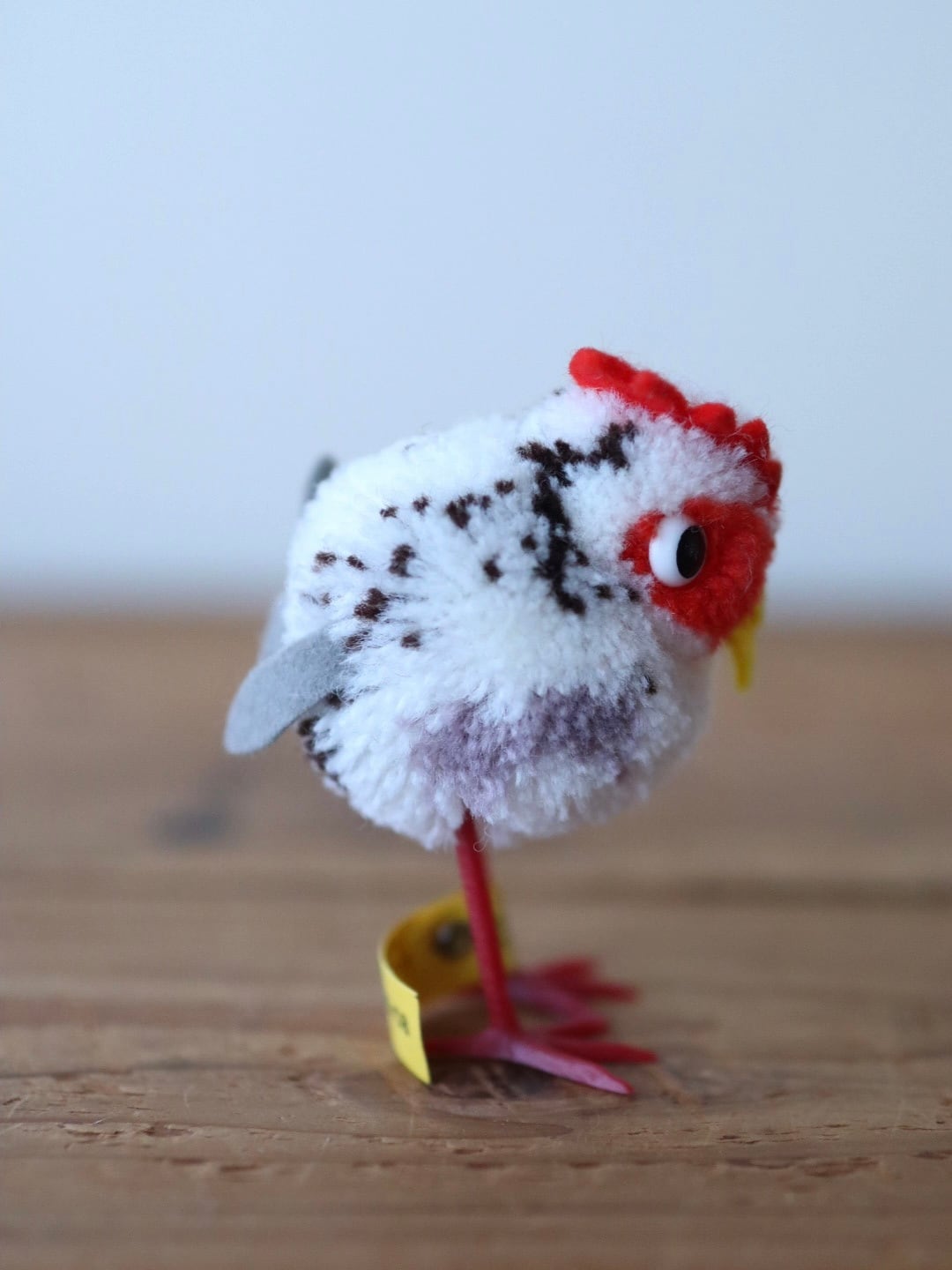 シュタイフ ポンポン バード ニワトリ Steiff Woolen Hen 8㎝ ヴィンテージ シュタイフ にわとり