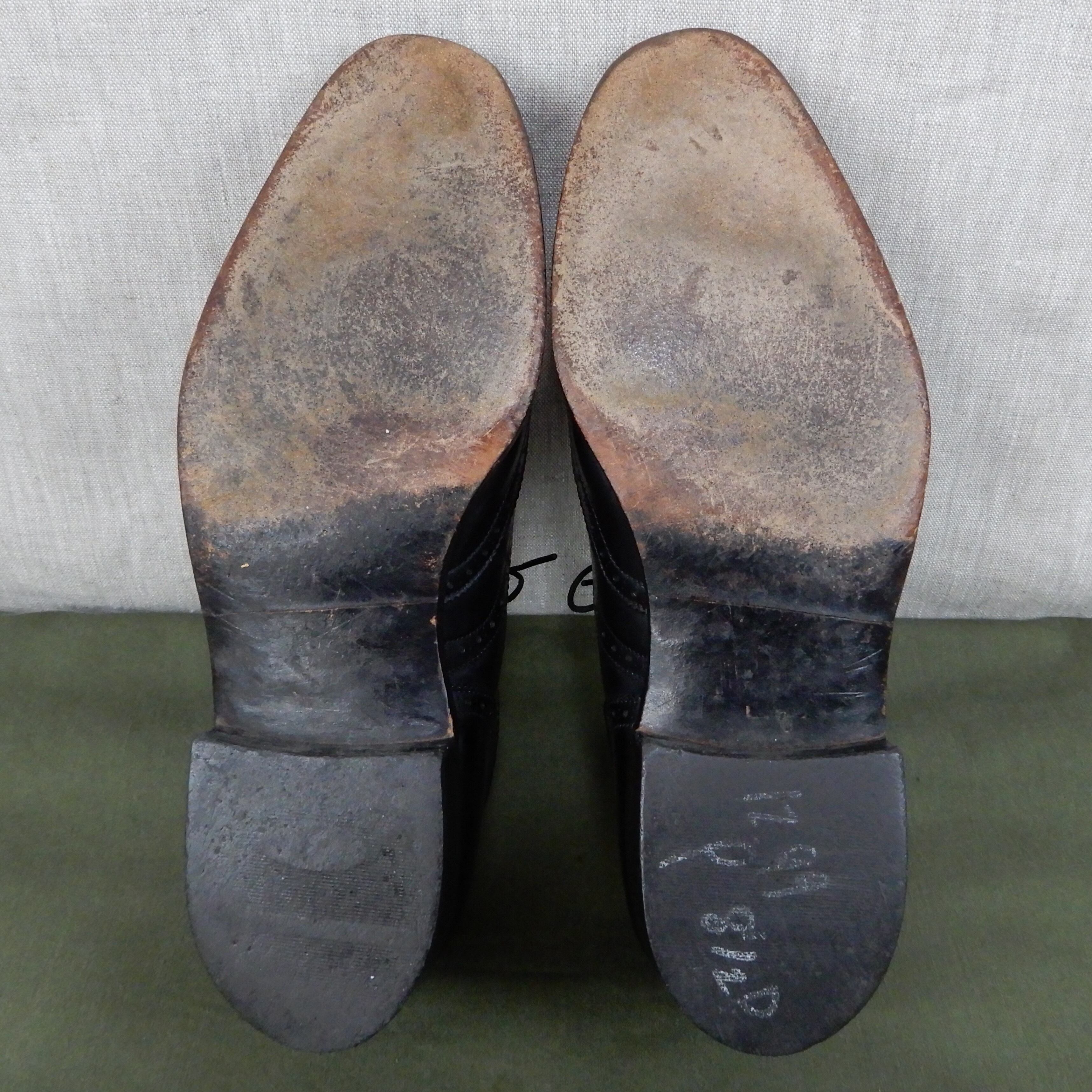 Footjoy Wing Tip Shoes 1970s Size8.5D BK