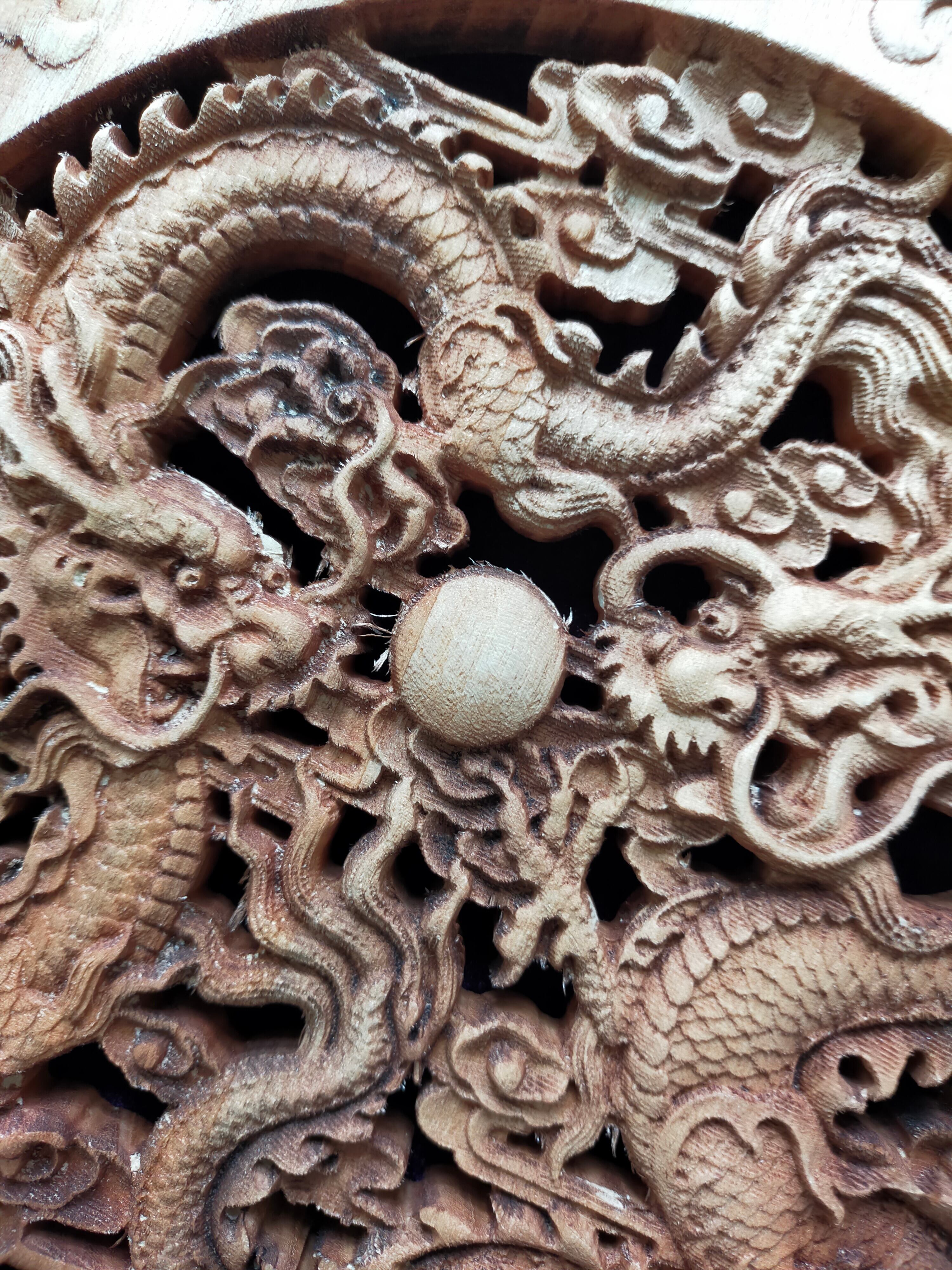 一点もの開運 龍神 龍 木彫り 双龍 置き物昇り龍インテリア工芸品