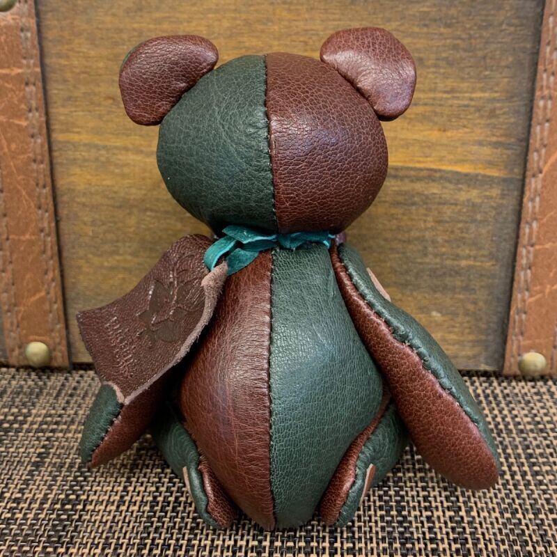 ジビエレザー鹿革ベルベア★マイスターの手作り「ベルズベア」羊羹＆ダークグリーン　写真の1点販売です
