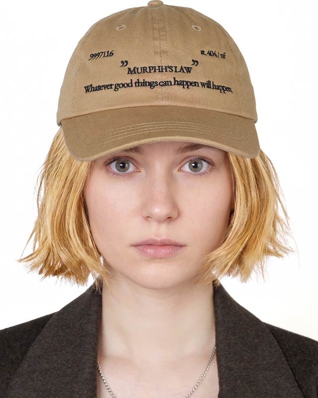MURPHH  "MURPHH'S LAW" CAP〔BEIGE〕