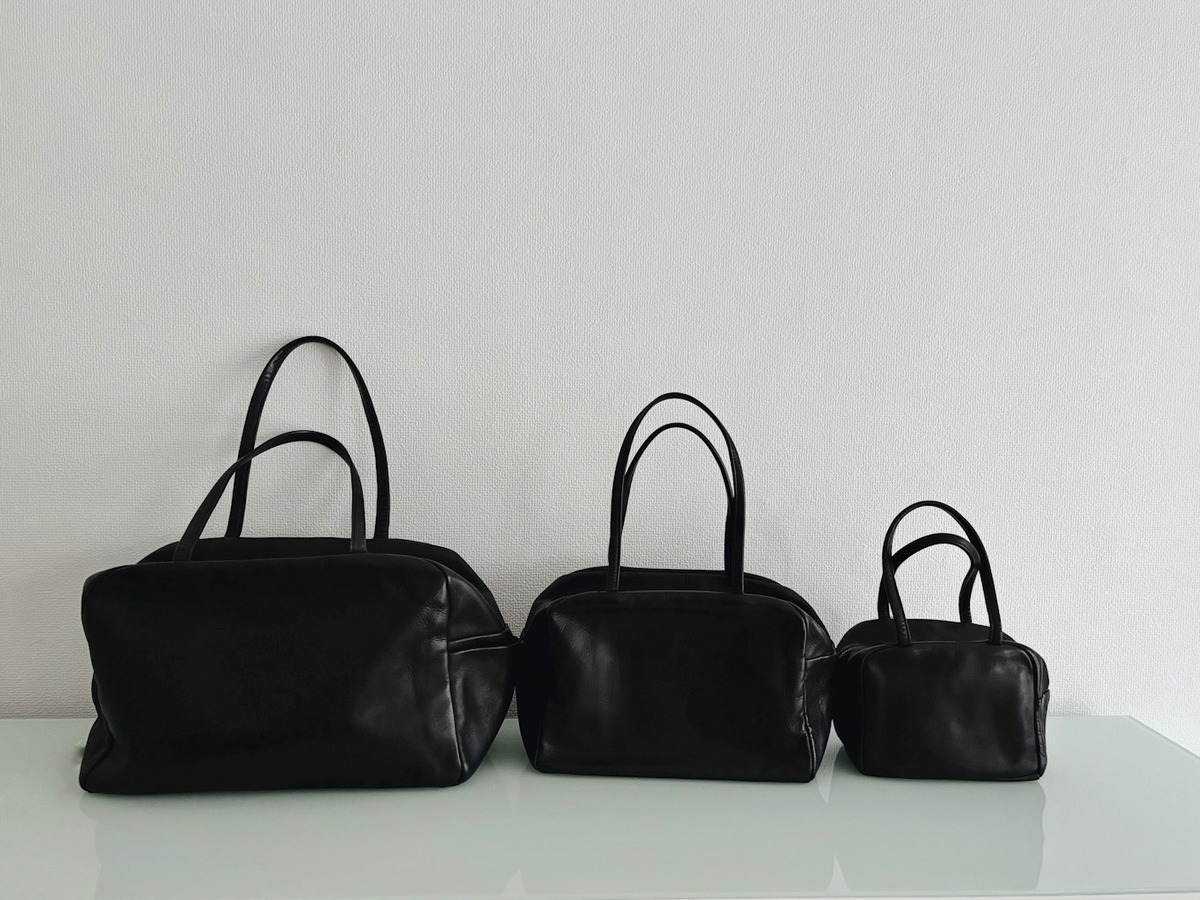 a Boston Bag L / アー ボストンバッグ L ブラック | LETTERS