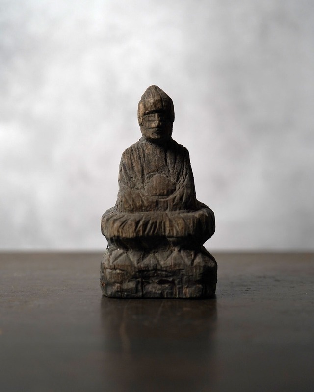 如来坐像　木彫　/　明治期
