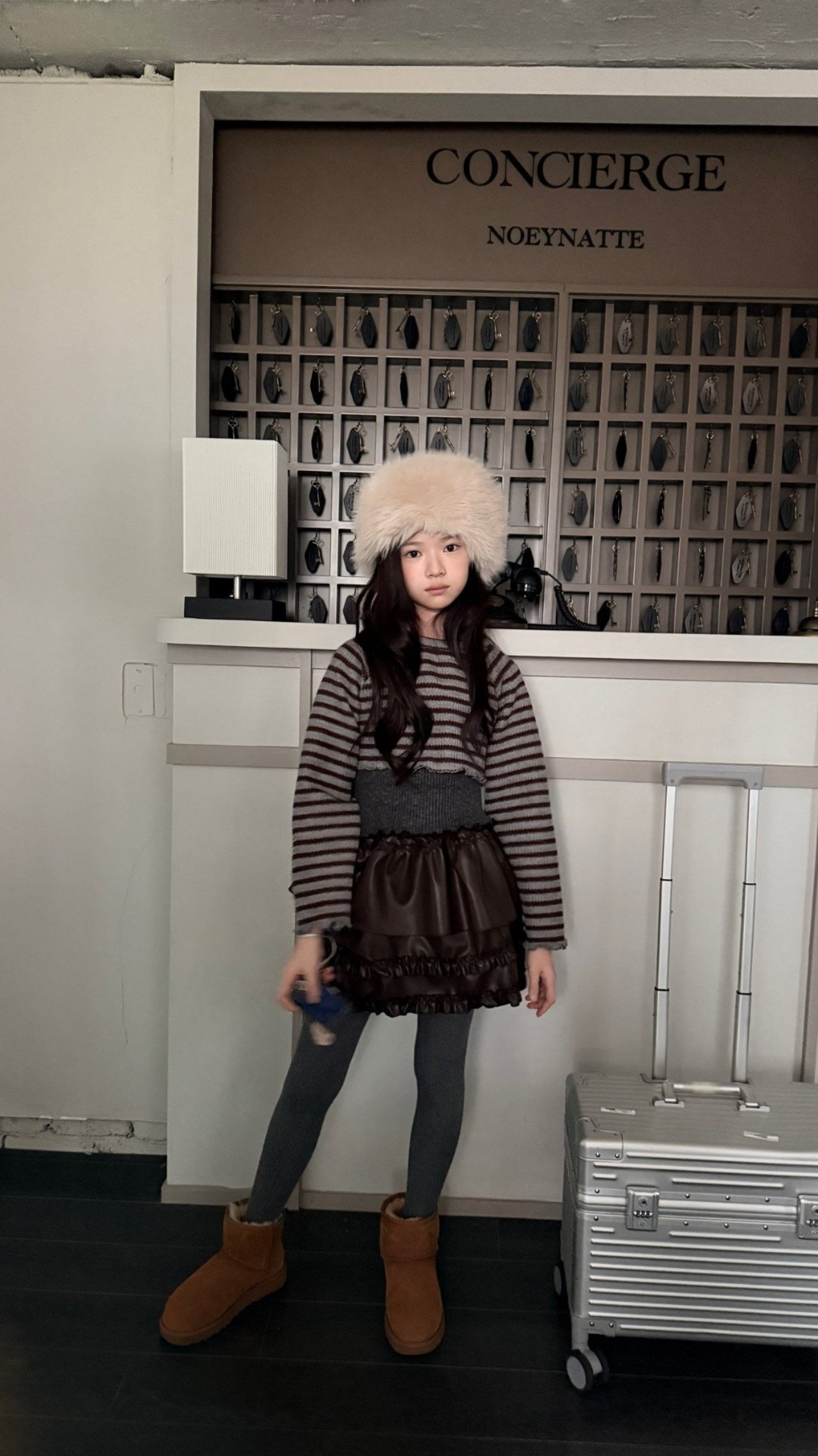 COMMA［取寄］leather skirt 26winter
