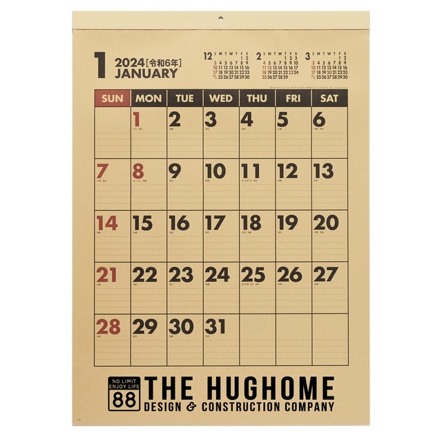 HUGHOME "Calendar  2024"  　