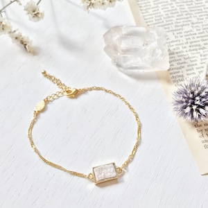 White squarebezel bracelet