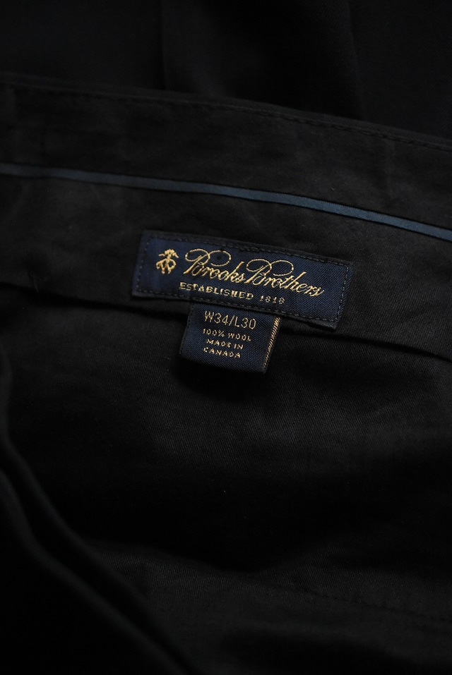 OK/00's “BROOKS BROTHERS" wool serge wide slacks.