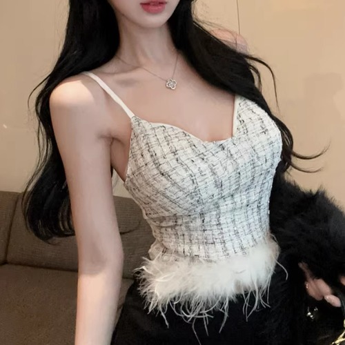 2色／ファーヘムツイードキャミ ・12783