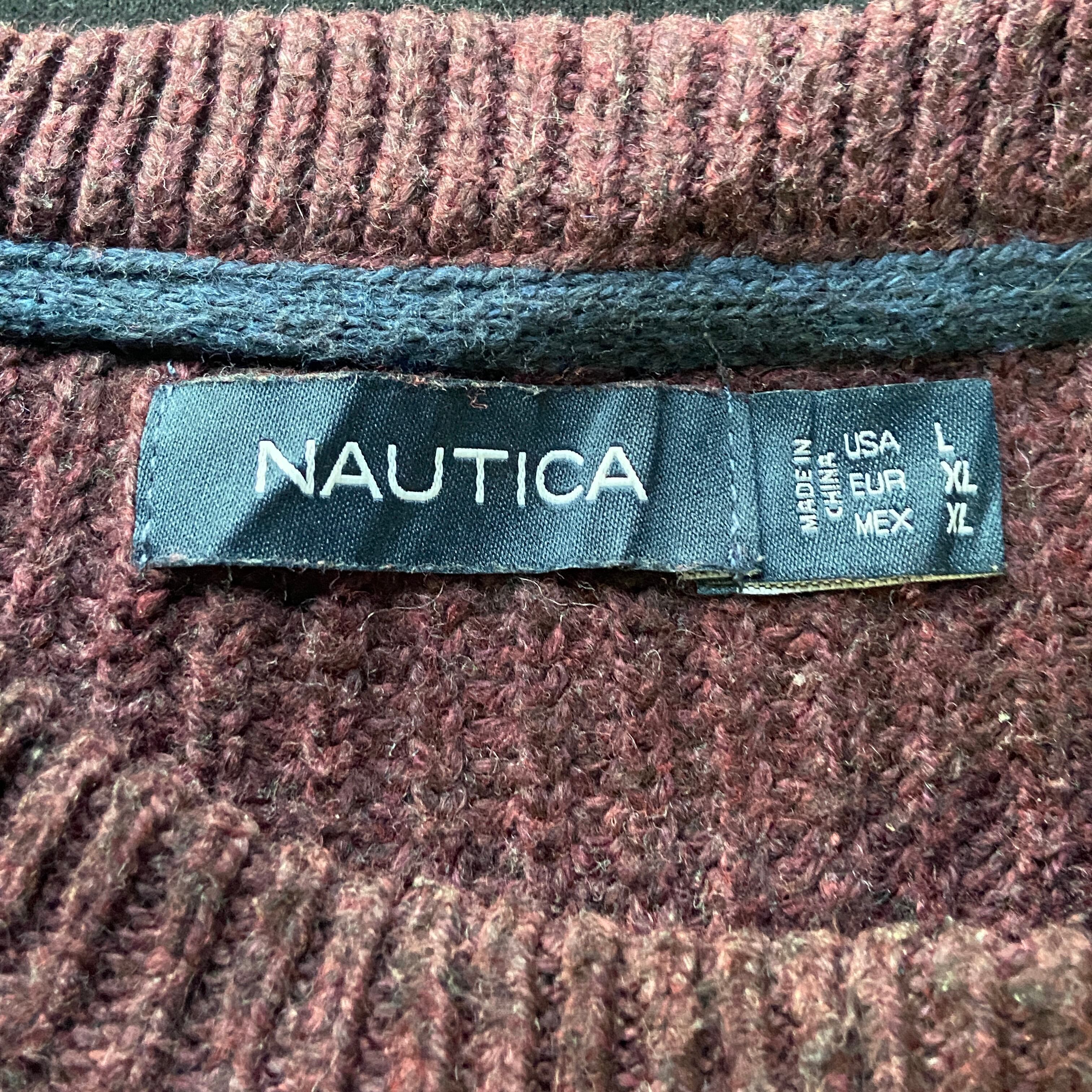 NAUTICA ノーティカ ボーター コットンニットセーター メンズXL 