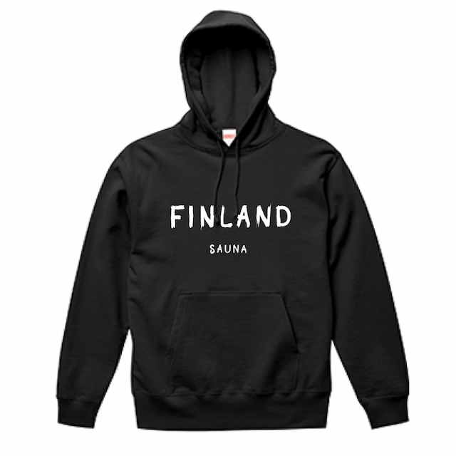 「FINLAND SAUNA UNIVERSITY」パーカー　BLACK