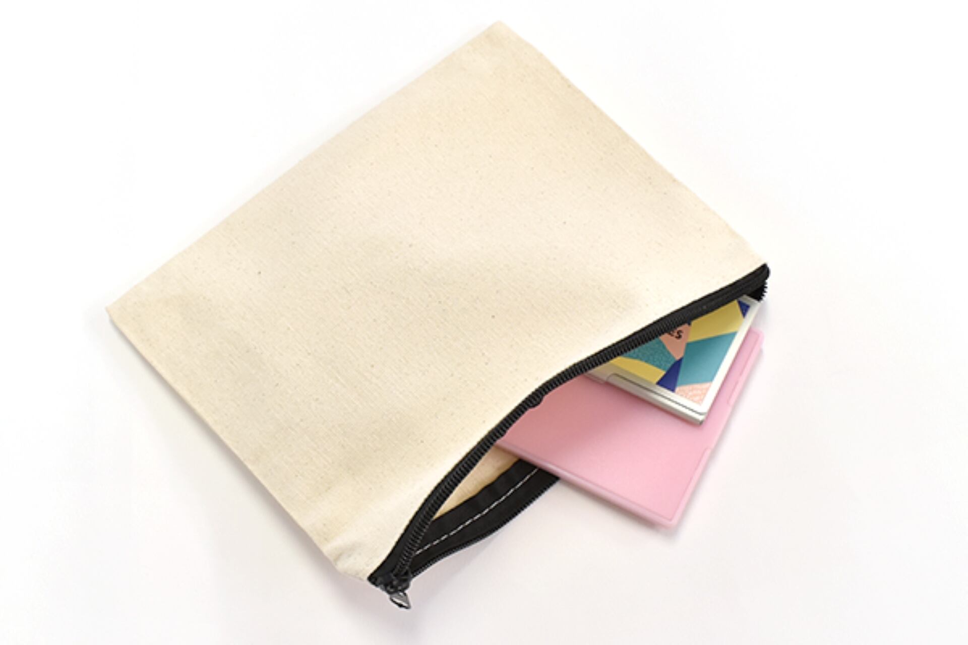 DHD(M)035【キャンパスフラットポーチ（ミッドナイトブルー）　ジョンおじさんⅡ】