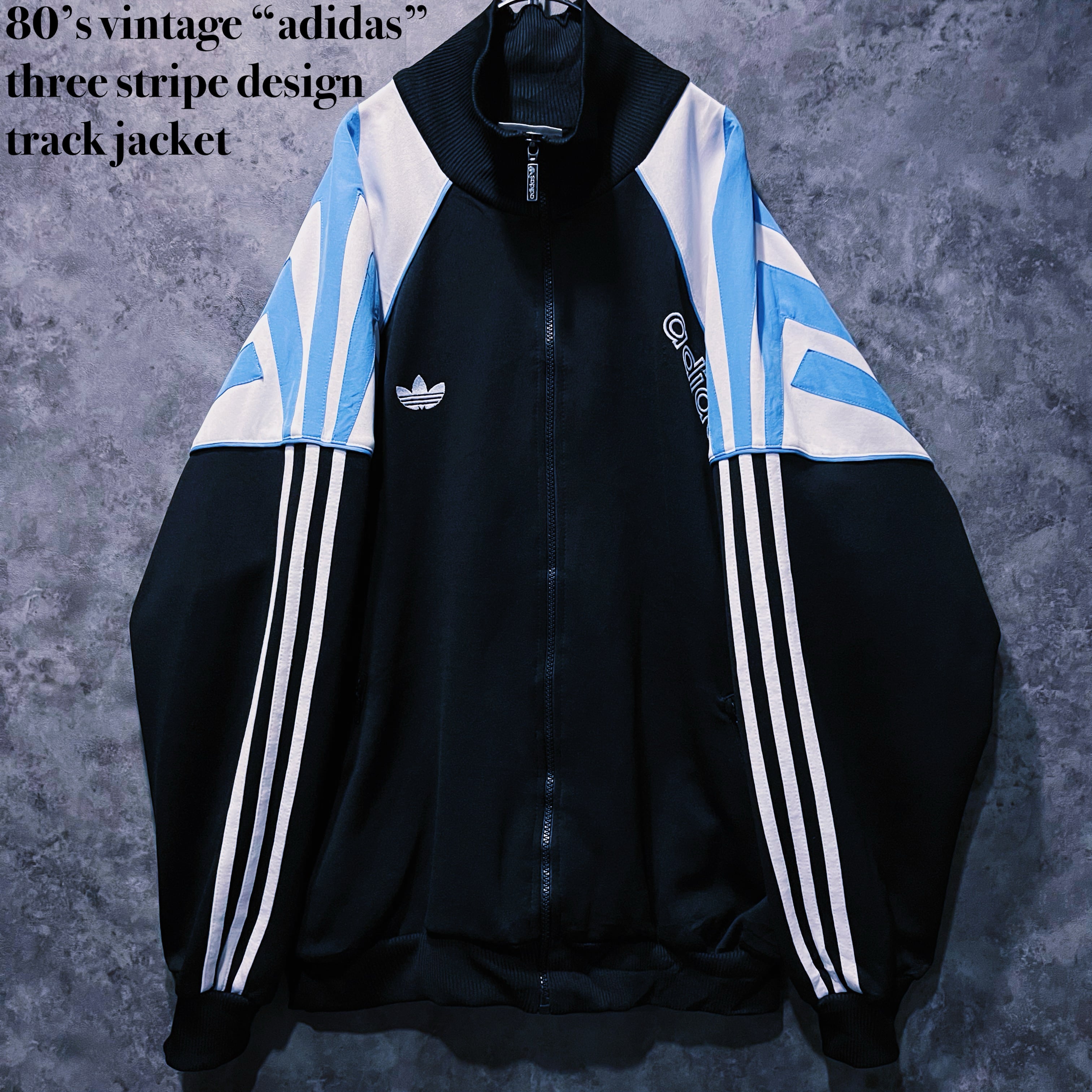【doppio】80’s vintage “adidas” three stripe design track jacket