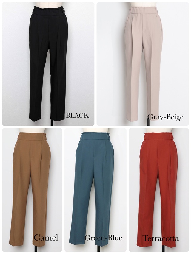 ウエストゴムテーパードパンツ