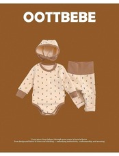 韓国子供服 / 26winter / oottbebe / さんかくしかくベビースーツ(ボンネットセット) / ベビー / 冬服 *S~M*