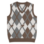 WIGGLE ARGYLE Knit Vest　[T0098]
