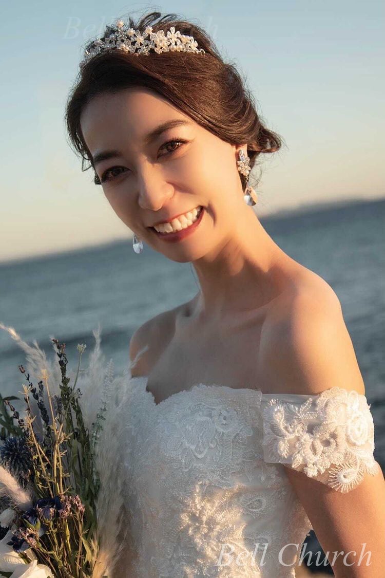 超歓迎された ヘッドドレス キュービックジルコニア ウェディング結婚式 低め