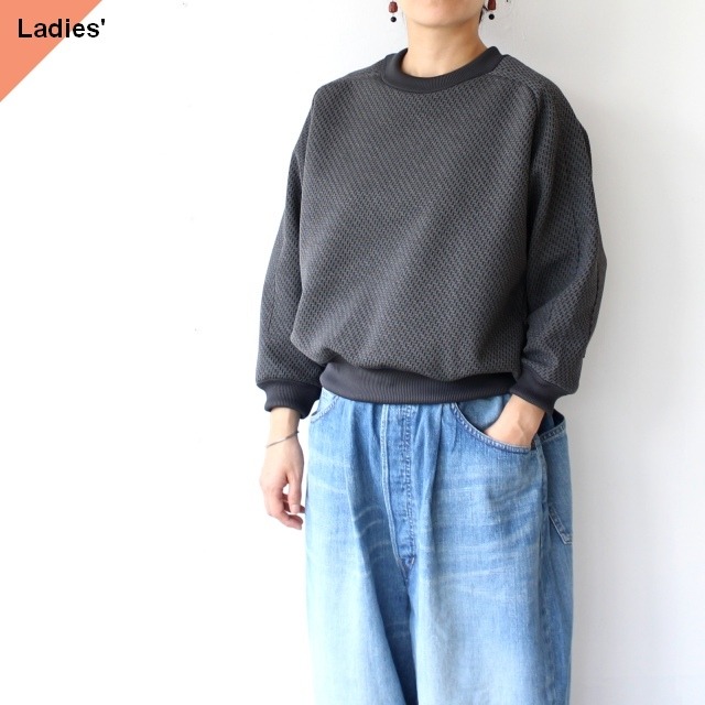 IKITSUKE ジャガードクルーネックプルオーバー　（Gray）