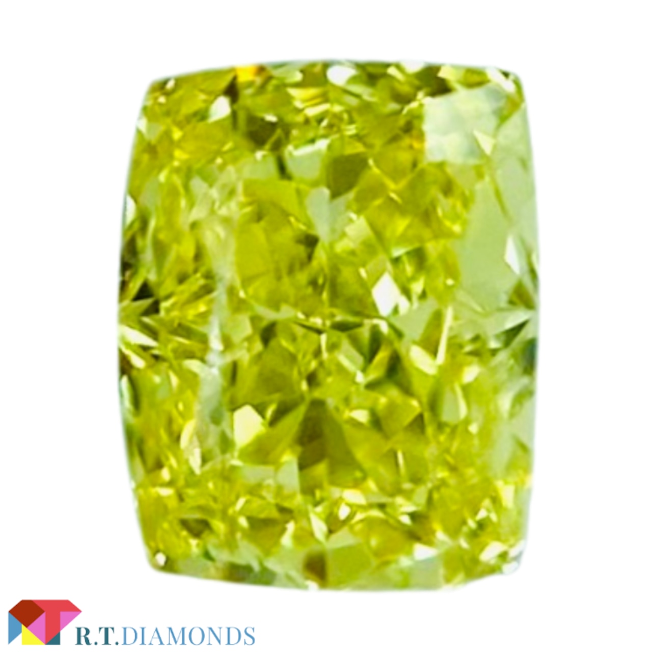 FANCY INTENSE YELLOW GREEN 0.073ct X-