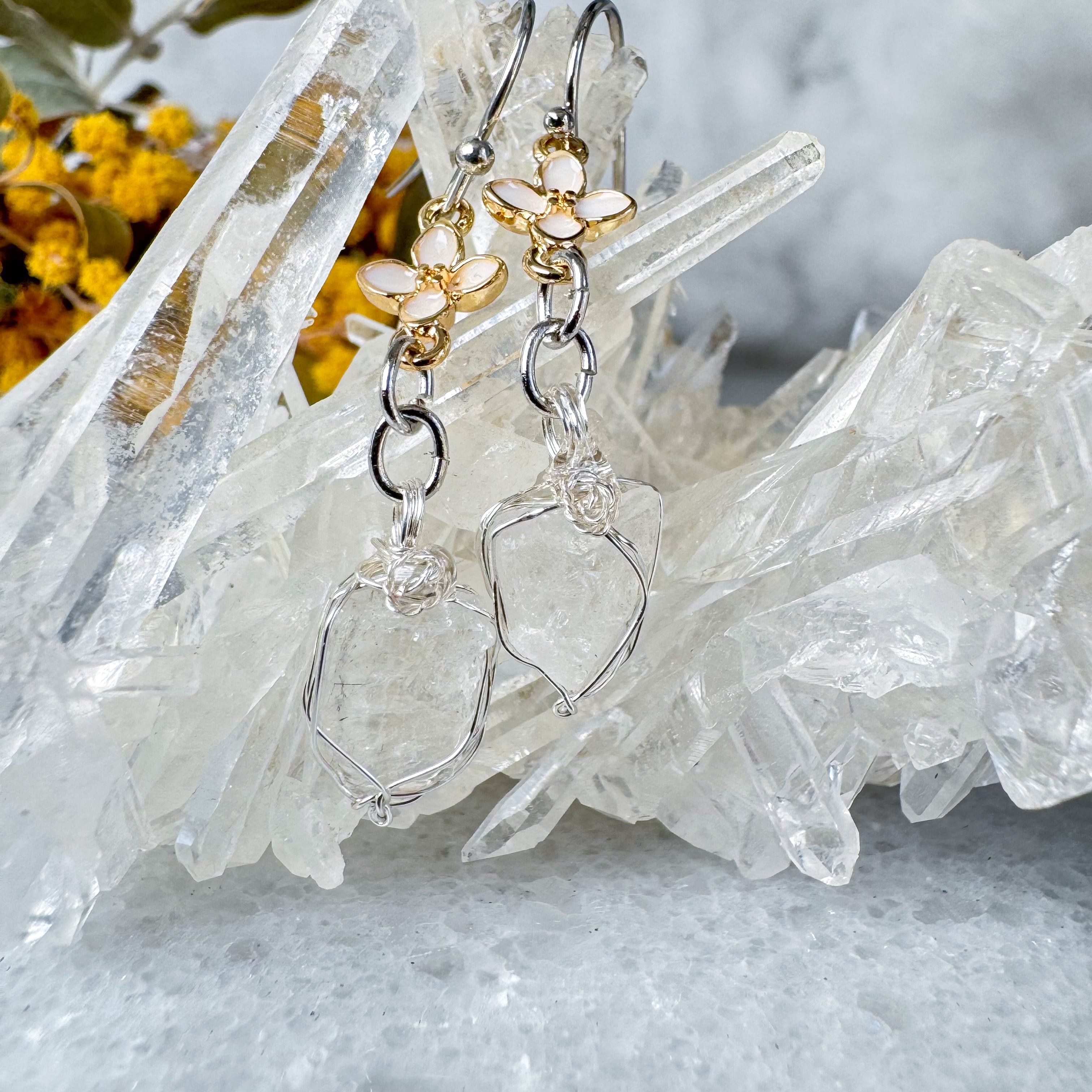 高千穂水晶ピアス・イヤリング | sunday shop〜宮崎水晶アクセサリー〜