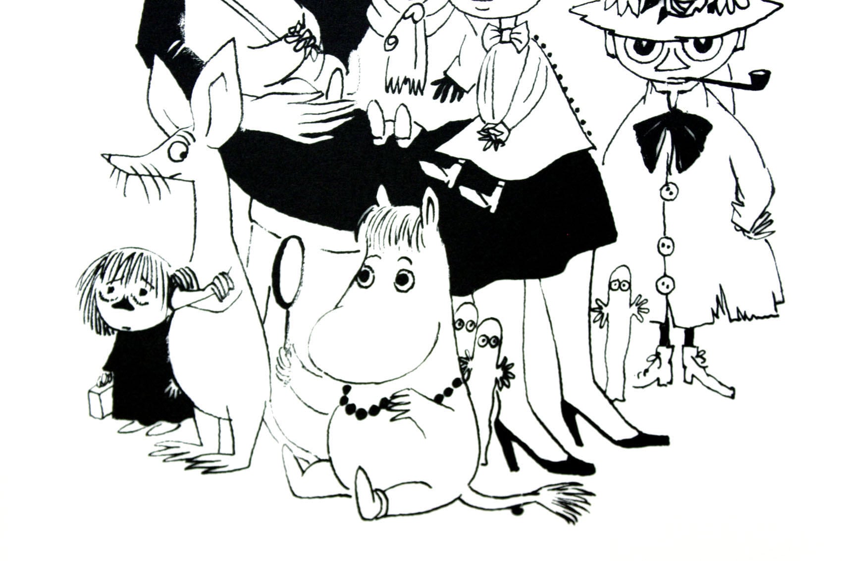 ムーミン 北欧 Putinki「トーベファミリー フラワー」送料無料 フレーム選択可能 展示用フック付アートポスター 絵画 インテリア アート