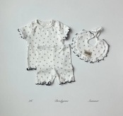 【取寄/韓国直送】Brodyjane 26/SM ブルーベリーフラワー半袖ボディスーツ｜夏服｜韓国子供服