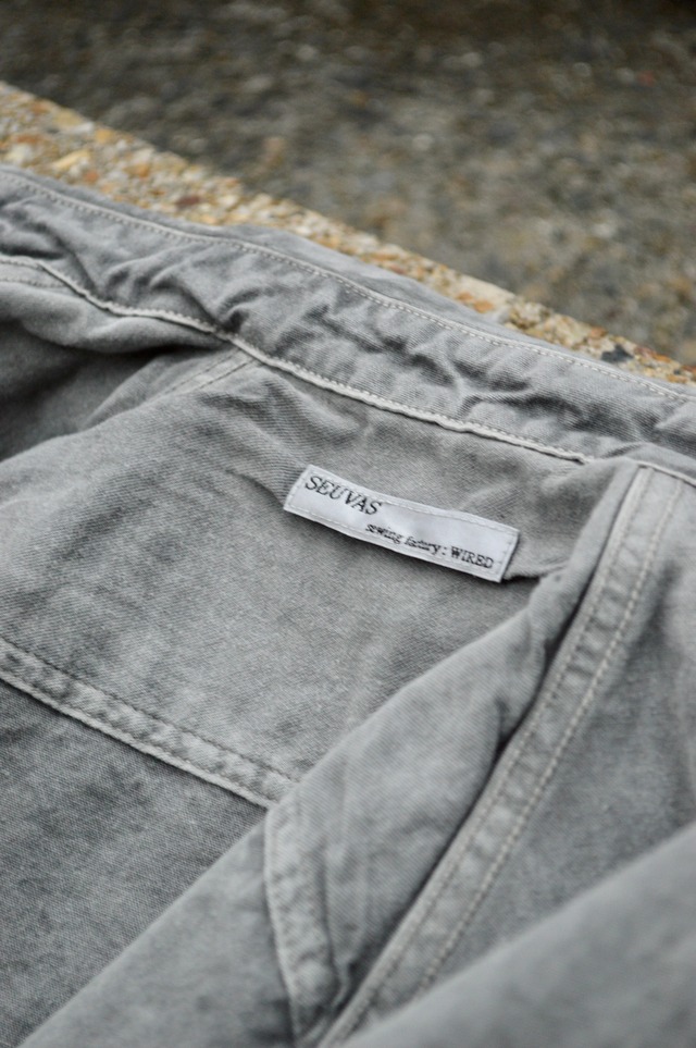 SEUVAS 8oz Heavy Canvas Raglan Shirts Jacket "Dyed SUMI" Made in Japan Kurashiki ソウバス 倉敷頒布 帆布シャツ 炭染め