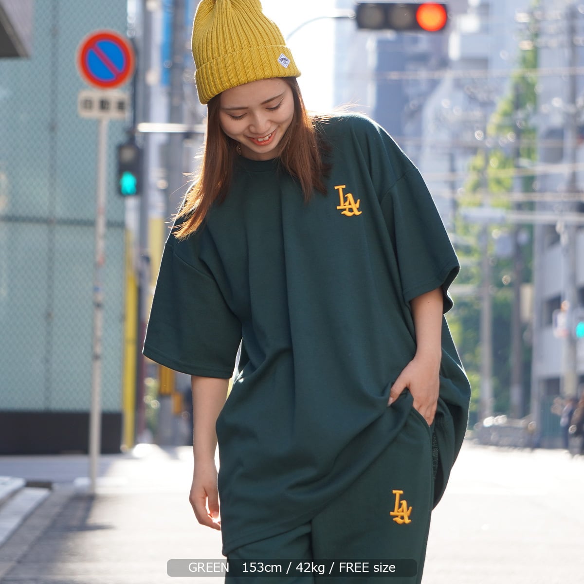 ◇LA ロゴ刺繍 ルーズTシャツ◇ yo-22014 | 1111clothing / ワンフォー ...