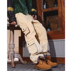 【DRIP4217】South Overalls Pockets Damaged Pants