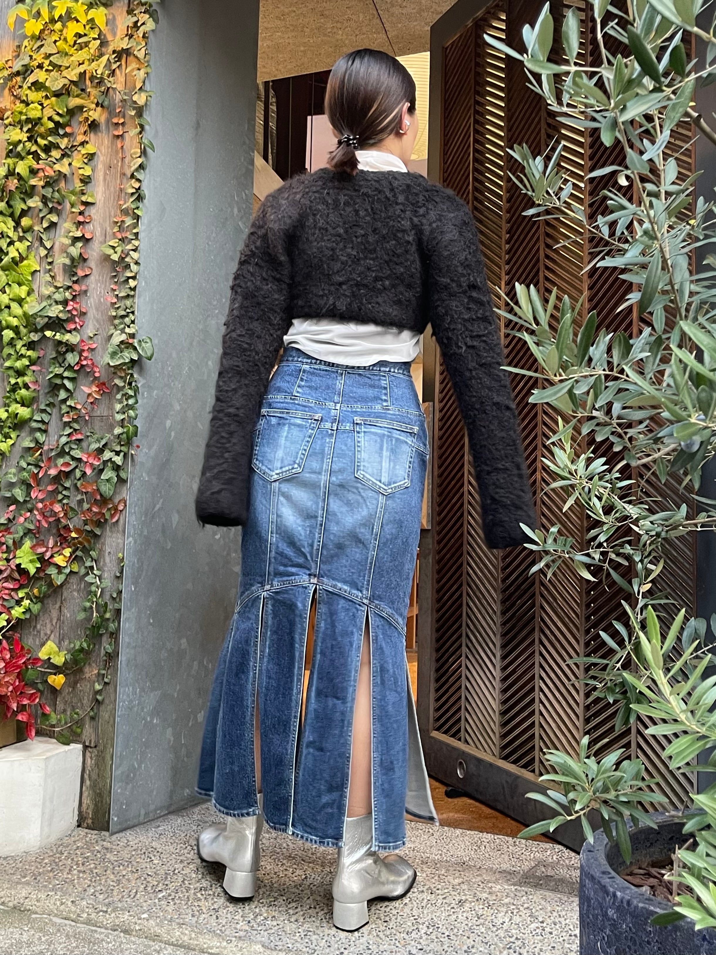 23AW】FETICO フェティコ / WASHED SLIT DENIM SKIRT | TRENT  