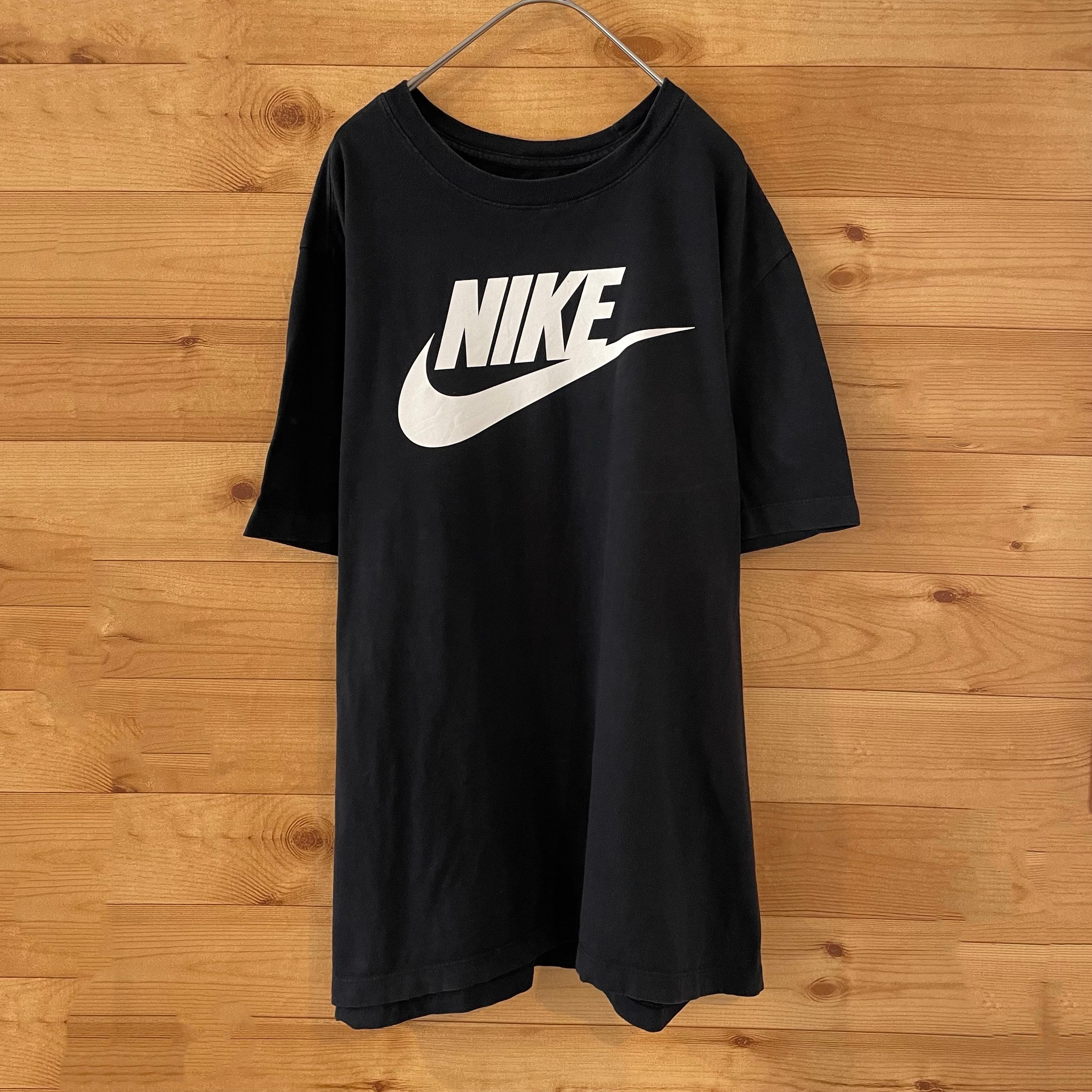 【刺繍ロゴ】NIKE ナイキ Tシャツ　ワンポイント　黒　L 定番