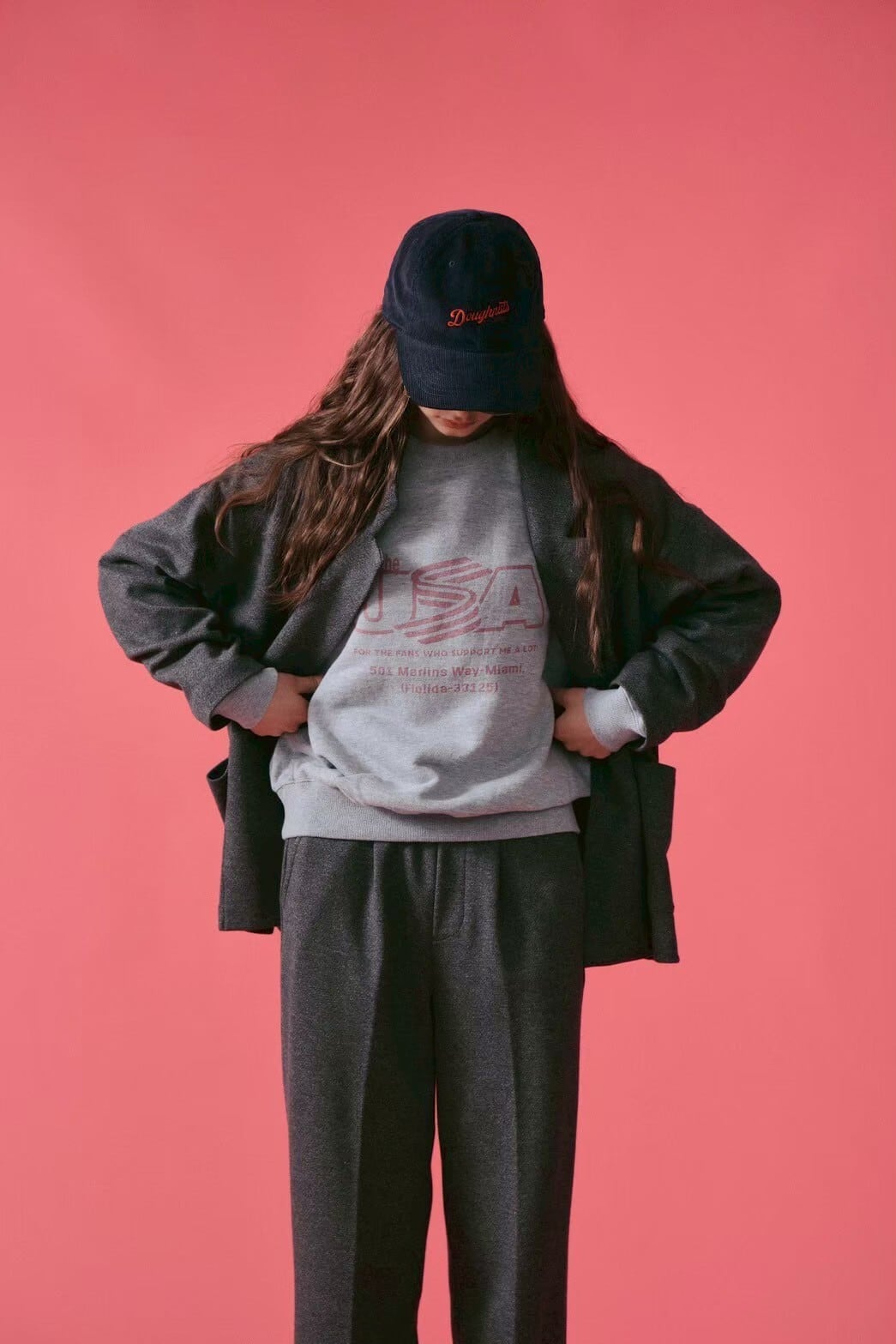 【LEMELANGE】ウールコットンロングテーラードジャケット 8551801